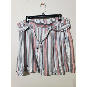 Romantic Gypsy striped, cuffed shorts, size 2X